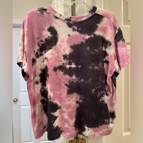 Bloomingdale’s AQUA tye-dye look T-shirt. SOFT! Size L. - Picture 1 of 3